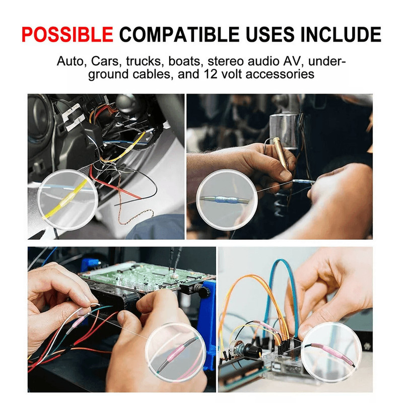 Heat Shrink Butt Wire Splice Connectors Seal Crimp Terminals Assorted Waterproof Electrical Crimp K 3