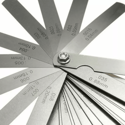 32 blade feeler gauge dual reading – metric & sae combination tool for precision gap measurement
