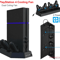 PS4 Cooling Station Vertical Stand With Dual Controller Charging Dock And USB Ports For PlayStation 0