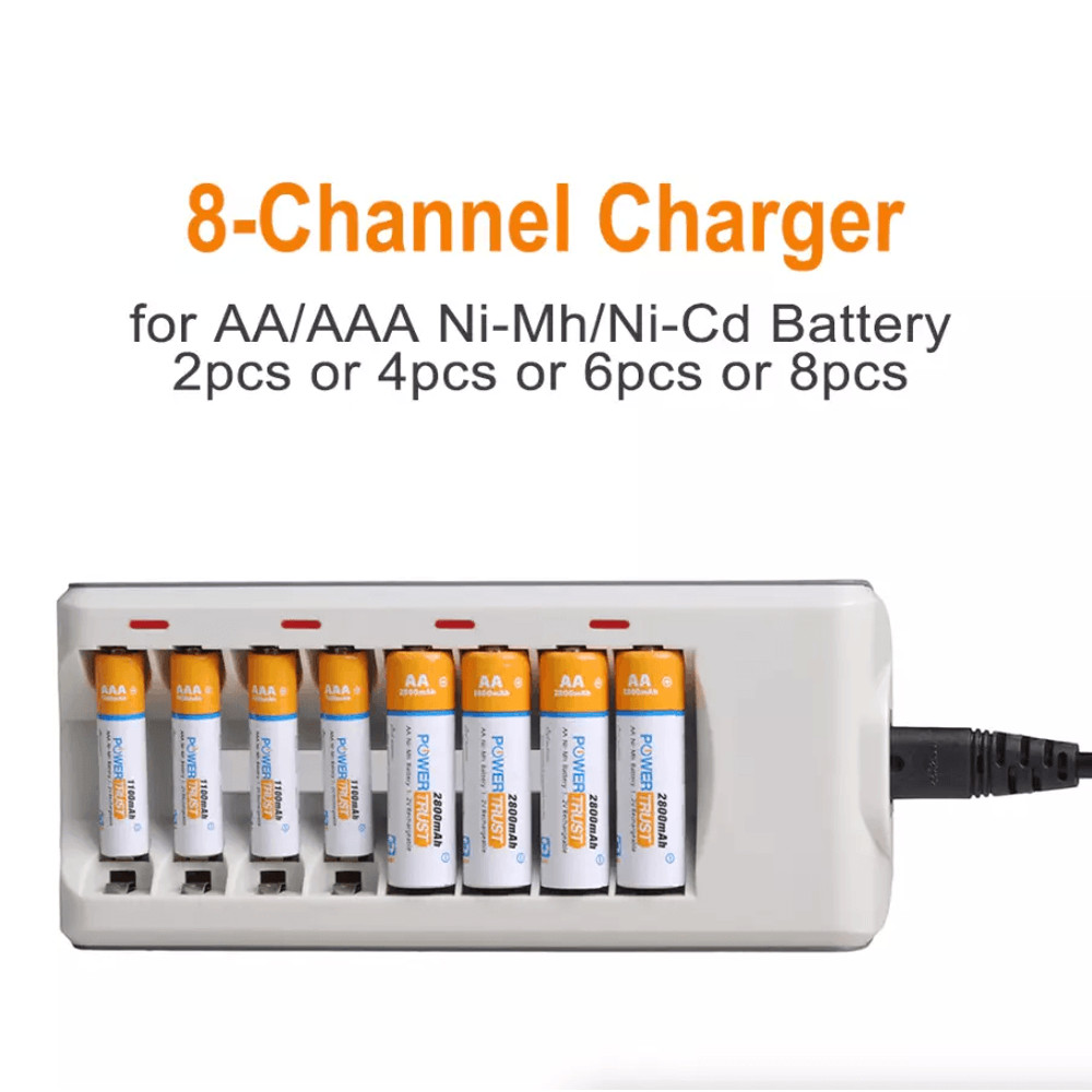 Battery Charger Rechargeable Batteries Fast Smart Charging 1