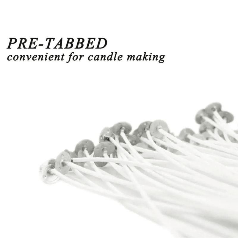 Candle Wicks Cotton Core PreTabbed Candle Making Supplies 2