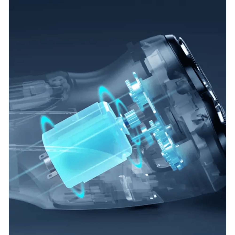 Cordless Mens Razor Rotary Waterproof Electric Shaver Wet Dry Grooming Tool With PopUp Trimmer And 3