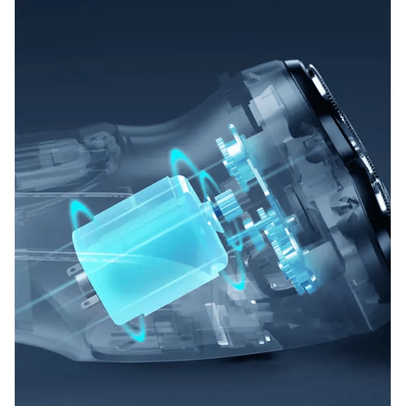 Cordless Mens Razor Rotary Waterproof Electric Shaver Wet Dry Grooming Tool With PopUp Trimmer And 3