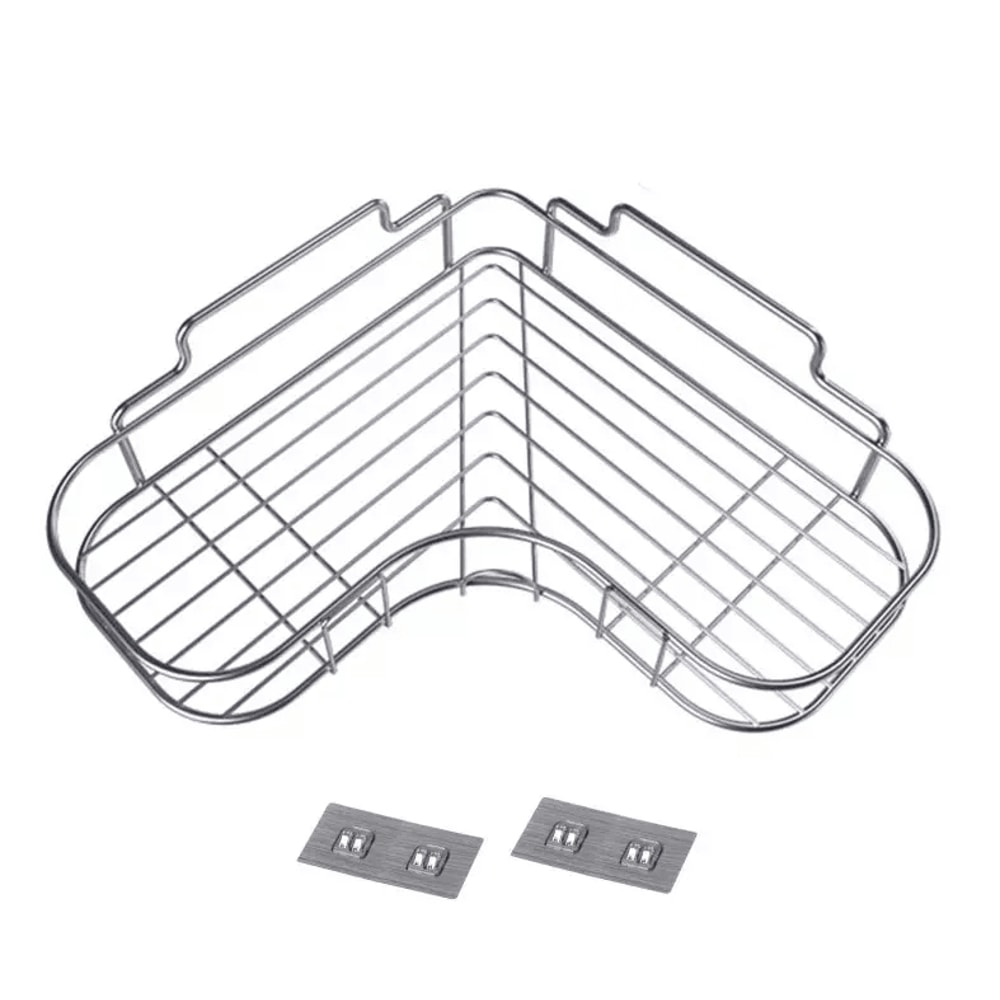 Rustproof Shower Caddy Shelf For Bathroom Corner Triangular Bath Storage Organizer Rack With Strong 9