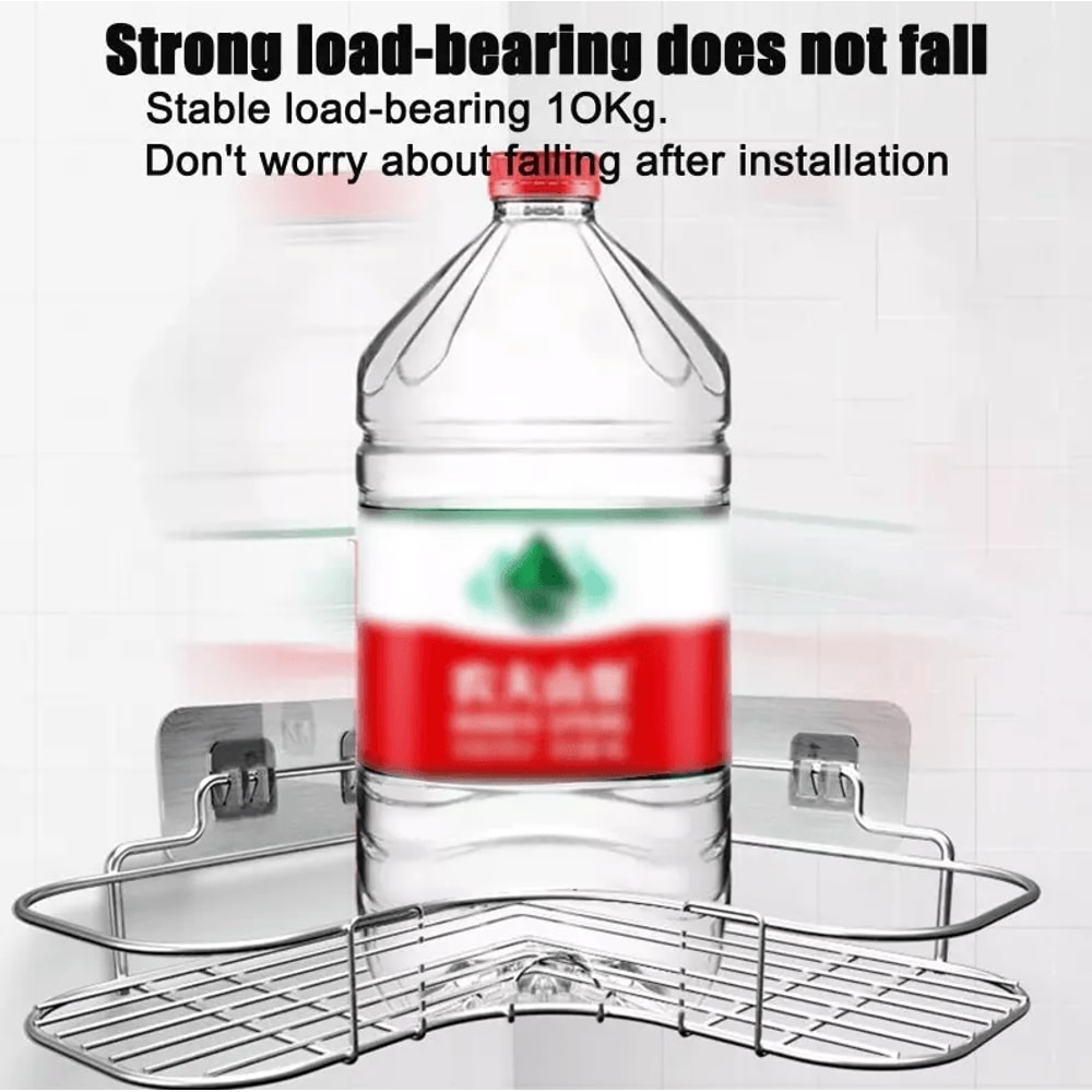 Rustproof Shower Caddy Shelf For Bathroom Corner Triangular Bath Storage Organizer Rack With Strong 5