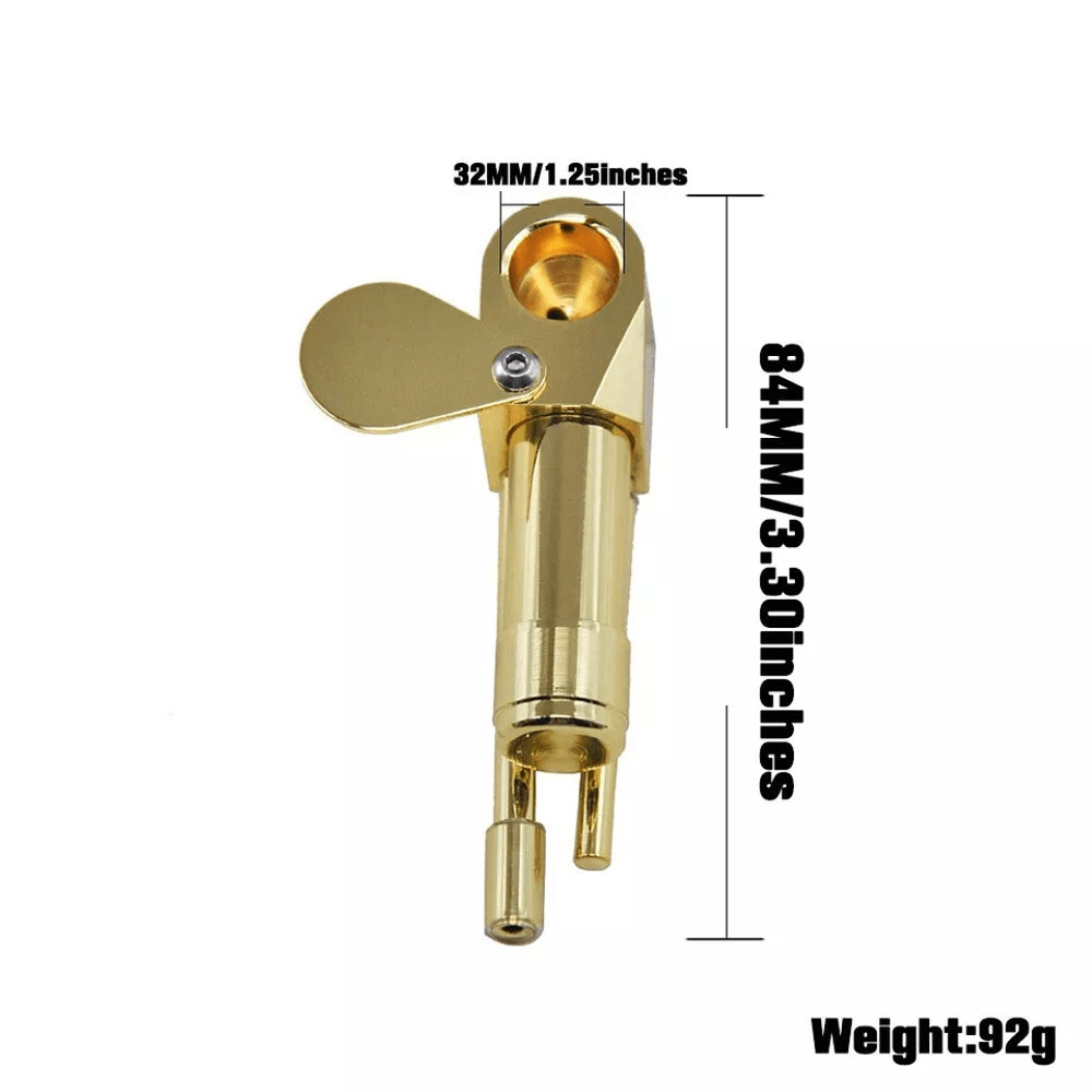 Brass Tobacco Smoking Pipe Stash Storage Cylinder Chamber Metal Pipe W Lid Bowl Durable Compact Poc 12