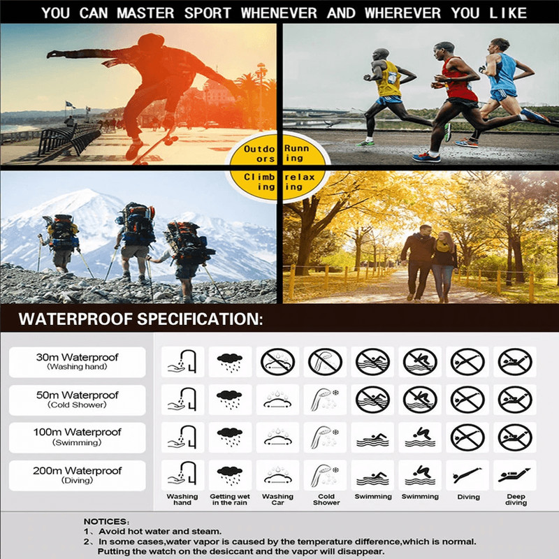 Waterproof Digital Sports Watch Military Tactical LED Wristwatch For Men 3