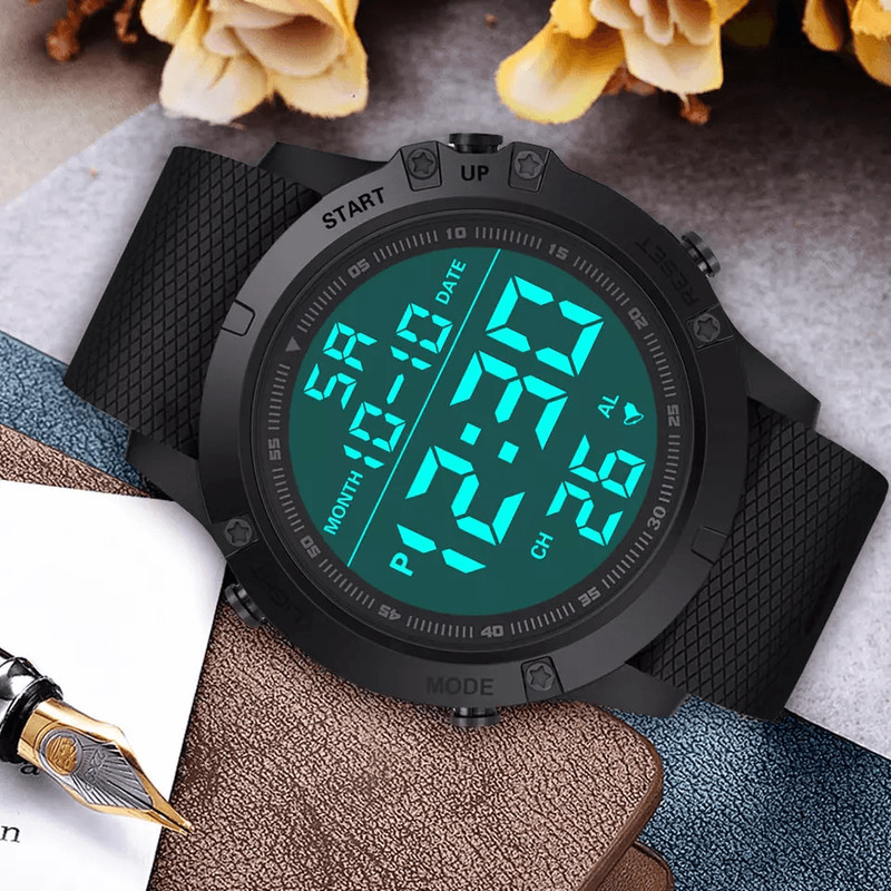 Waterproof Digital Sports Watch Military Tactical LED Wristwatch For Men 2