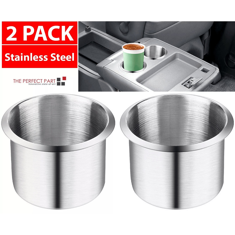 Heavy Duty Universal Stainless Steel Cup Holders For Car Marine Boat Truck RV Camper Secure Drink H 0