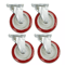 Heavy Duty Swivel Caster Wheels Polyurethane Wheels With Brakes 0
