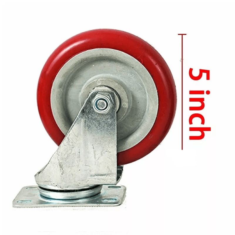 Heavy Duty Swivel Caster Wheels Polyurethane Wheels With Brakes 3