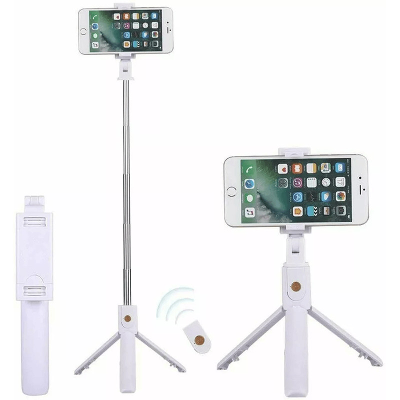 Bluetooth Selfie Stick Tripod Stand Extendable Remote Desktop Cell Phone Holder Adjustable Lightwei 2