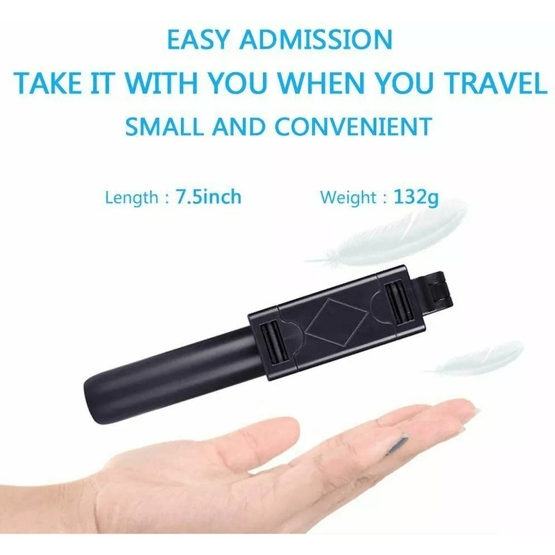 Bluetooth Selfie Stick Tripod Stand Extendable Remote Desktop Cell Phone Holder Adjustable Lightwei 4