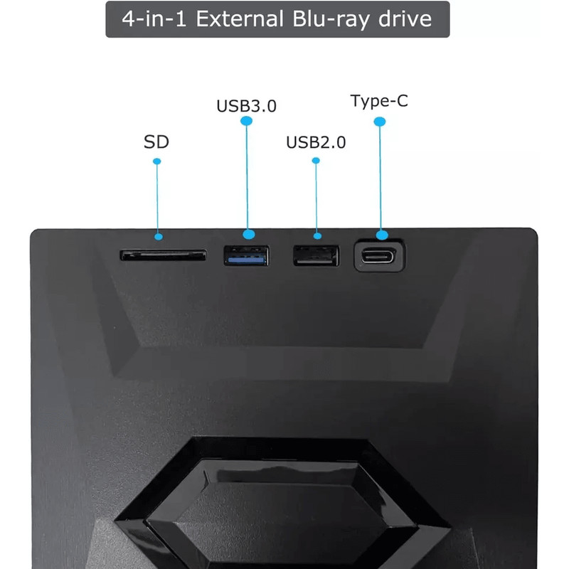 External CD DVD Drive USB Writer Burner Player For PC Laptop Windows Mac Portable Optical Drive Wit 14