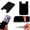 5Pack Adhesive Silicone Phone Wallet Credit Card Holder Pocket Sticker For Smartphones Black 6