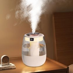 double spray air humidifier – 1300ml essential oil diffuser with soothing light for bedroom & workspace