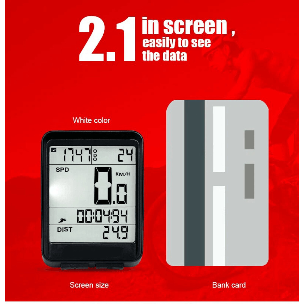 Bike Bicycle Speedometer Cycle Digital Odometer Computer Waterproof LCD Wireless Cycling Computer 15