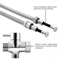 Stainless Steel Toilet Shattaf Adapter Hose Handheld Bidet Spray Shower Head Kit 2