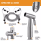 Stainless Steel Toilet Shattaf Adapter Hose Handheld Bidet Spray Shower Head Kit 3