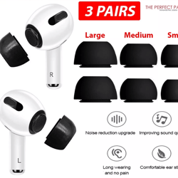 replacement ear tips for apple airpods pro, memory foam tips for airpod pro, comfortable noise-isolating earbud covers