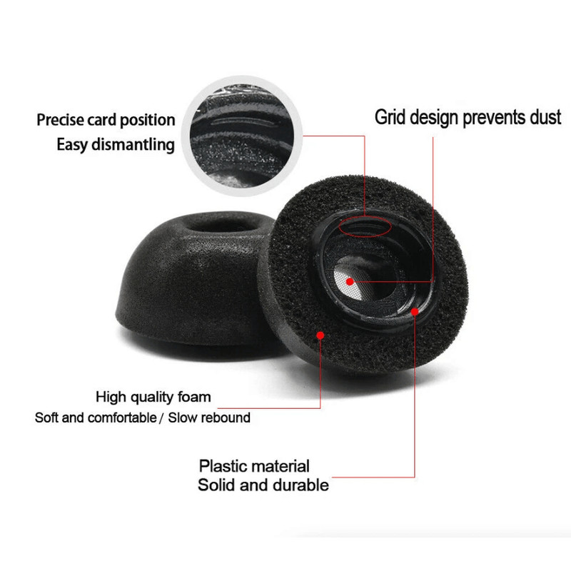 Replacement Ear Tips For Apple AirPods Pro Memory Foam Tips For Airpod Pro Comfortable NoiseIsolati 8