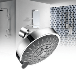 high-pressure handheld showerhead with adjustable spray modes, top spray bath accessory