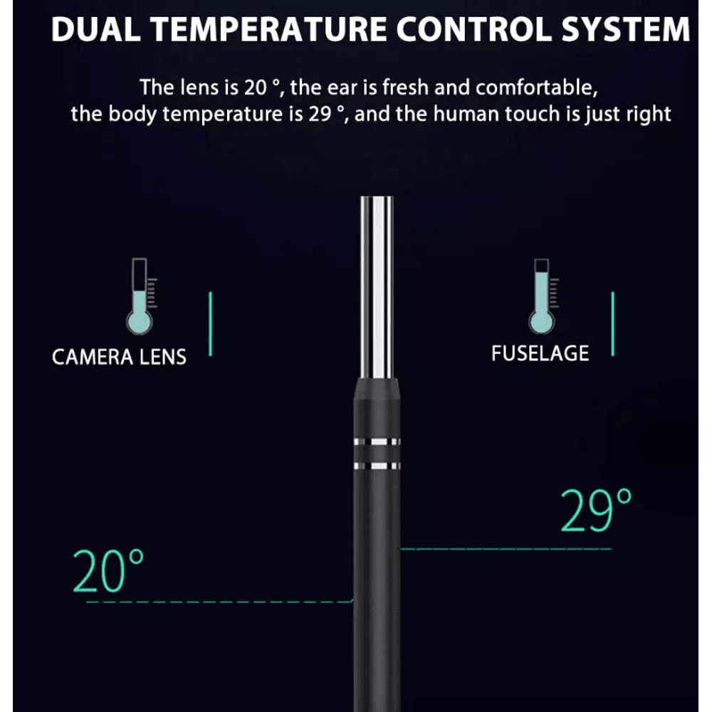 HD LED Ear Endoscope Otoscope Camera Tool Ear Wax Cleaning Camera Cleaner Removal Kit With USB Type 3