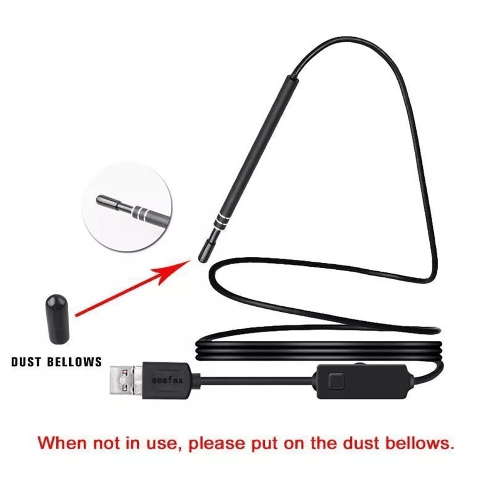 HD LED Ear Endoscope Otoscope Camera Tool Ear Wax Cleaning Camera Cleaner Removal Kit With USB Type 17