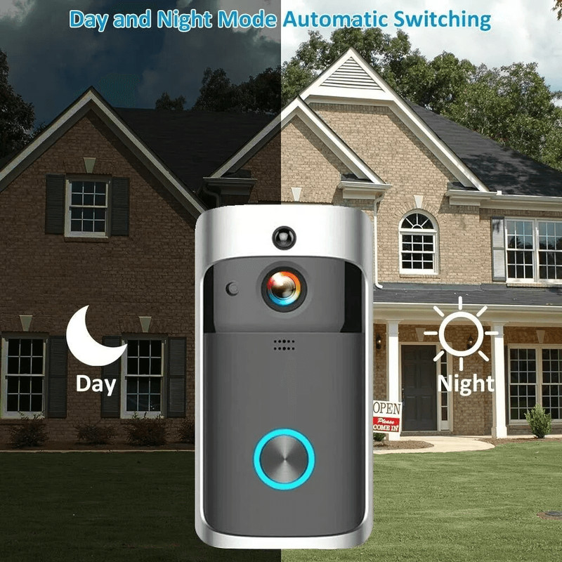Smart Wireless WiFi Video Doorbell With Intercom Security Camera HD Night Vision Motion Detection 7