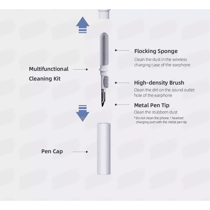 MultiUse Cleaning Pen For AirPods Pro Earphones Cleaner Kit With Soft Brush Case And Earbuds Deep C 10