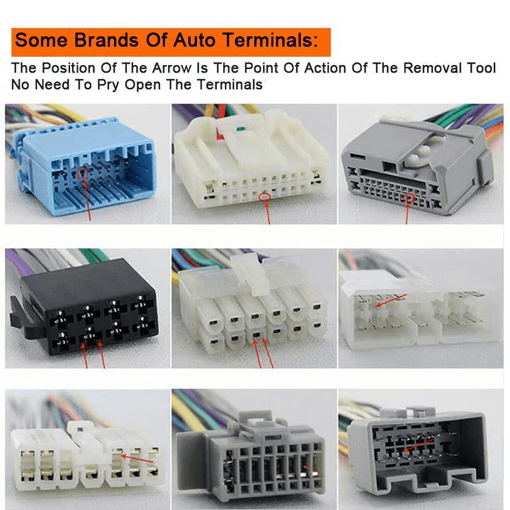18Pcs Heavy Duty Car Terminal Removal Kit  Thick Wire Connector Pin Release Tool Set For Automotive 7