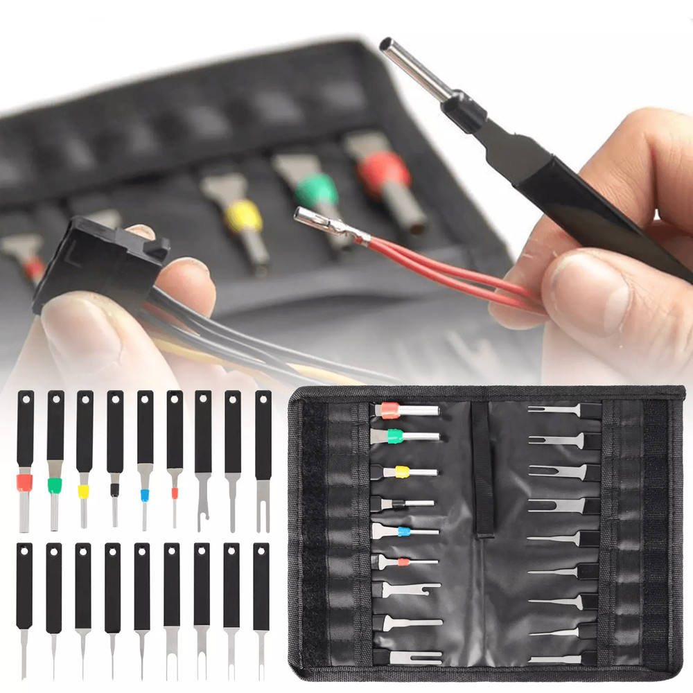18Pcs Heavy Duty Car Terminal Removal Kit  Thick Wire Connector Pin Release Tool Set For Automotive 2