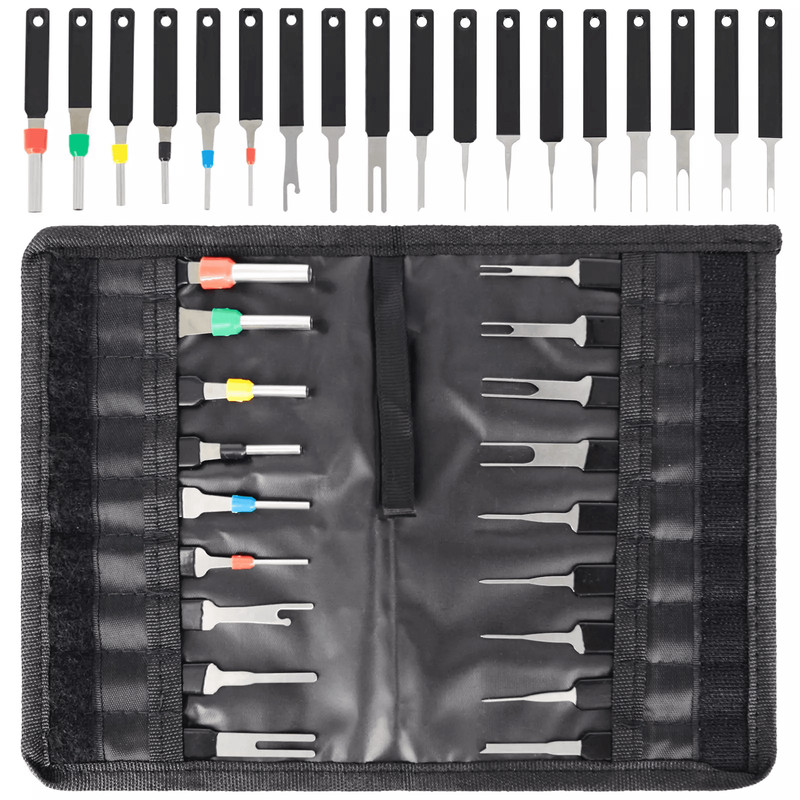 18Pcs Heavy Duty Car Terminal Removal Kit  Thick Wire Connector Pin Release Tool Set For Automotive 3