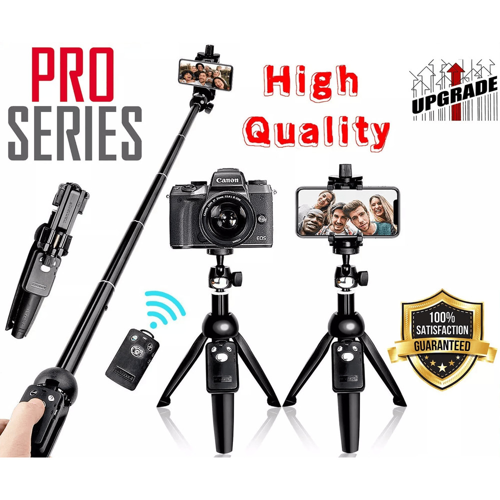 Selfie Stick Tripod With Bluetooth Remote For IPhone And Android Extendable Lightweight Portable Tr 0