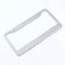 2PCS Chrome Stainless Steel License Plate Frame Set RustProof Metal Tag Covers With Screw Caps For 5