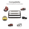 2PCS Chrome Stainless Steel License Plate Frame Set RustProof Metal Tag Covers With Screw Caps For 1