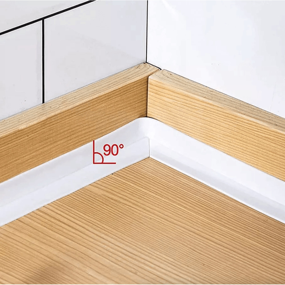 PVC Self Adhesive Caulk Sealing Strip Tape For Kitchen Wall Sink Toilet Waterproof Flexible Trim Fo 11