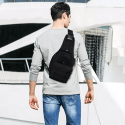 men's tactical sling backpack, shoulder chest pack for outdoor hiking & travel