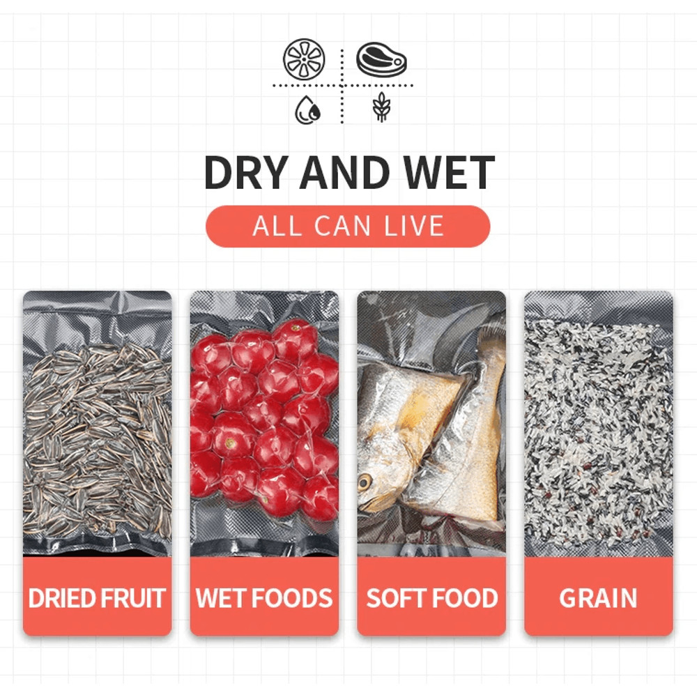 Vacuum Sealer Machine Food Preservation Storage Saver Automatic Kitchen Sealing System With Seal Ba 7