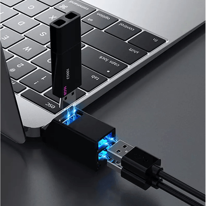 2 Pcs USB 30 Hub 3Port High Speed Splitter Adapter Box For PC Laptop Desktop Portable Plug And Play 2