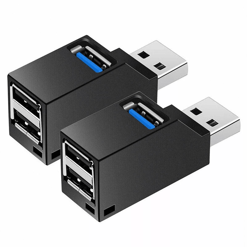 2 Pcs USB 30 Hub 3Port High Speed Splitter Adapter Box For PC Laptop Desktop Portable Plug And Play 7