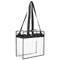 2x Clear PVC Tote Bag Women Large Transparent Handbag Zip Purse Stadium Security 8