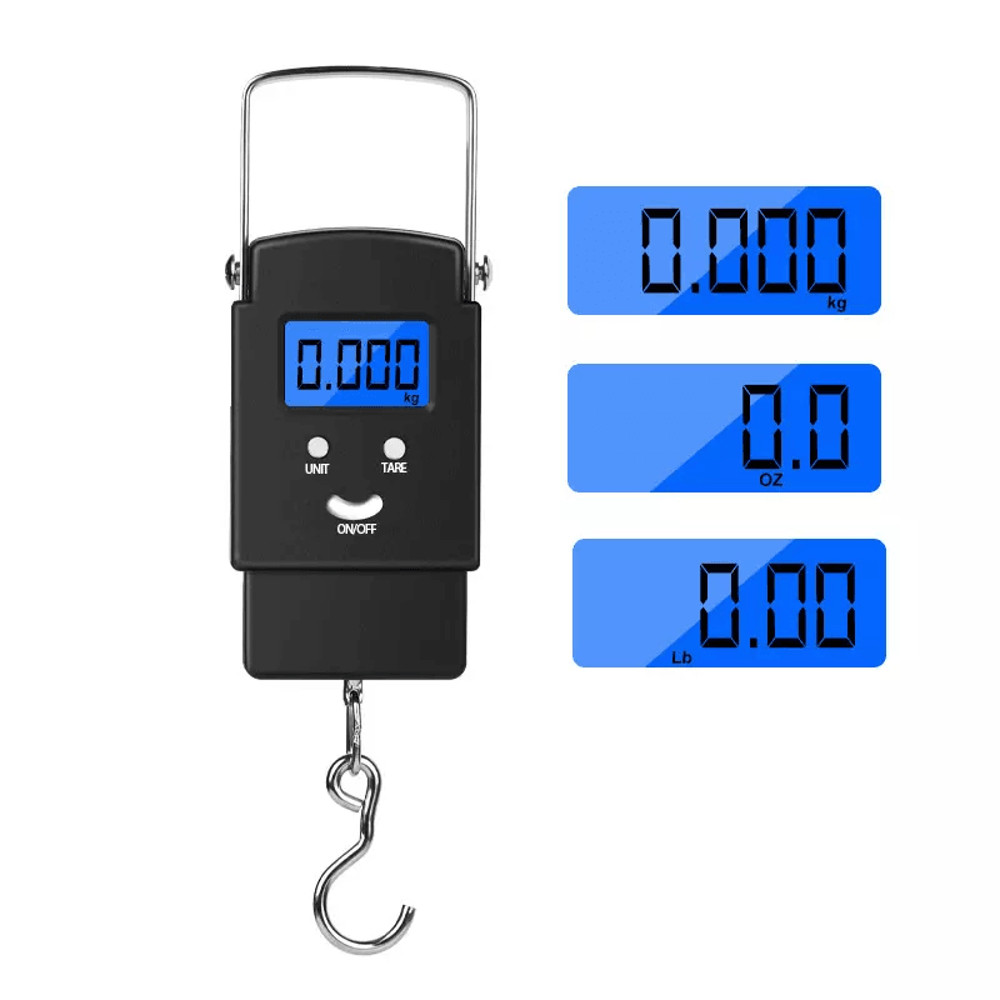 Portable Fish Scale Travel LCD Digital Hanging Luggage Scale 50kg Electronic Weight Hook For Fishin 1