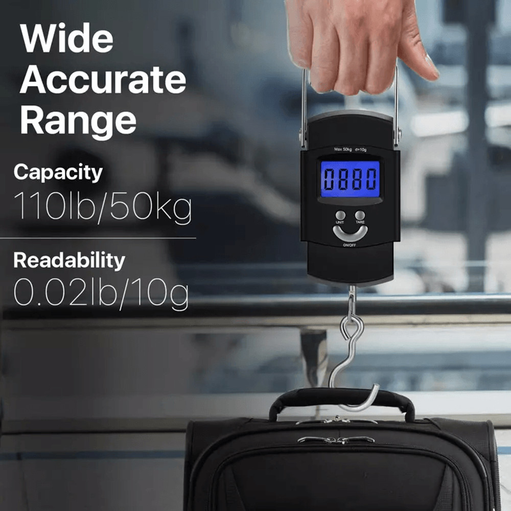 Portable Fish Scale Travel LCD Digital Hanging Luggage Scale 50kg Electronic Weight Hook For Fishin 0