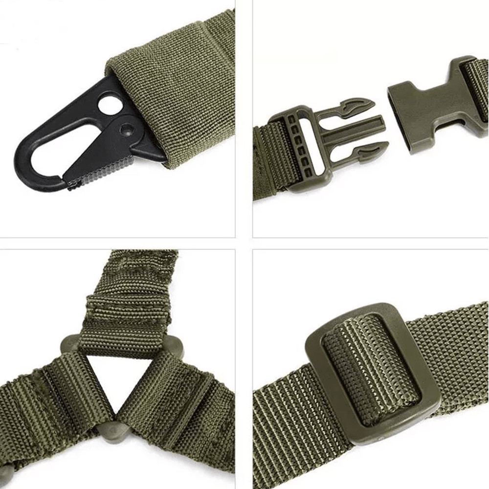 Tactical One Point Gun Sling Heavy Duty Adjustable Rifle Strap With Quick Detach QD Buckle 3