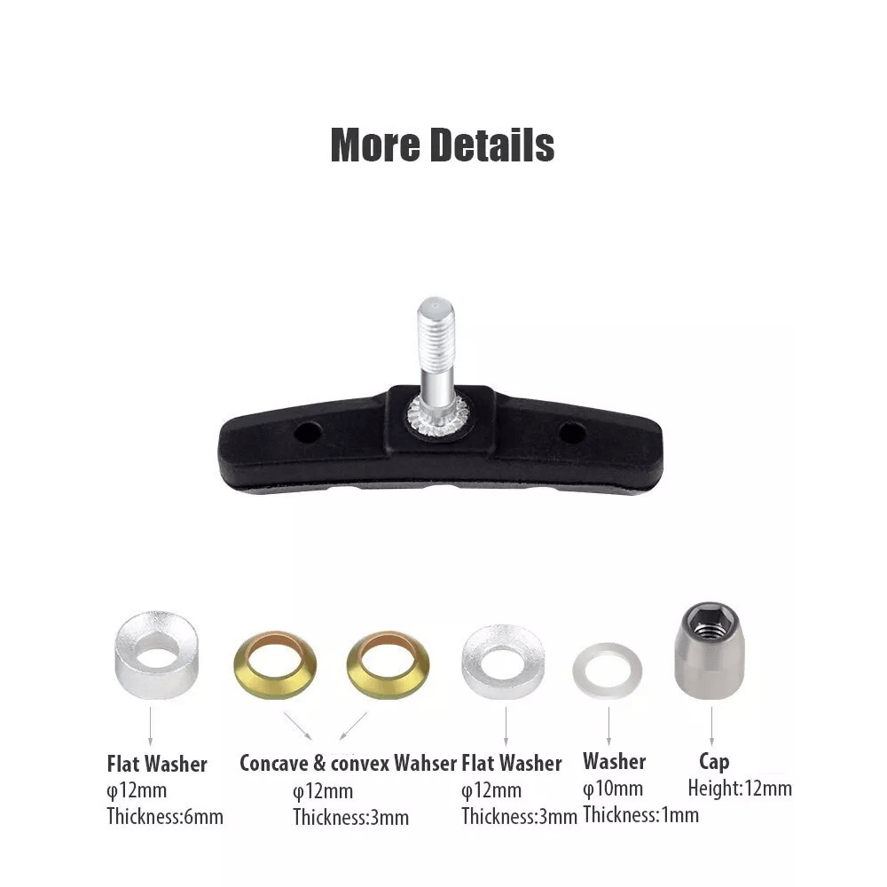 5 Pairs High Grade Cycling Bicycle Bike V Brake Pads 70mm Shoes Pads Black For Mountain Road MTB Cr 11