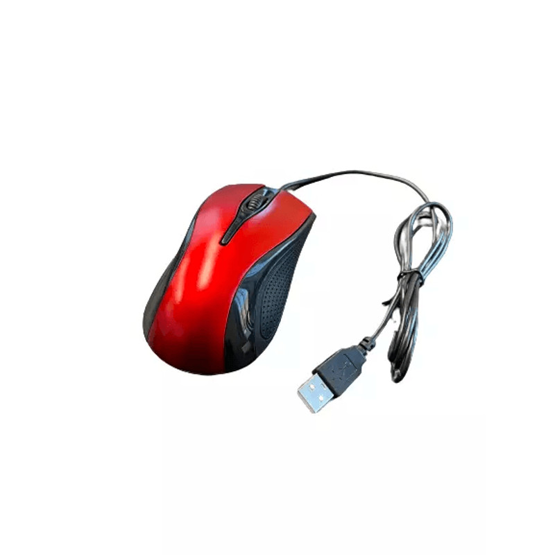 USB 20 Optical Wired Mouse With Silent Scroll Wheel For PC Laptop Notebook Desktop Ergonomic Red Mi 1