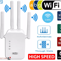 high-speed wireless signal repeater wifi range extender and network router booster with coverage for home and office