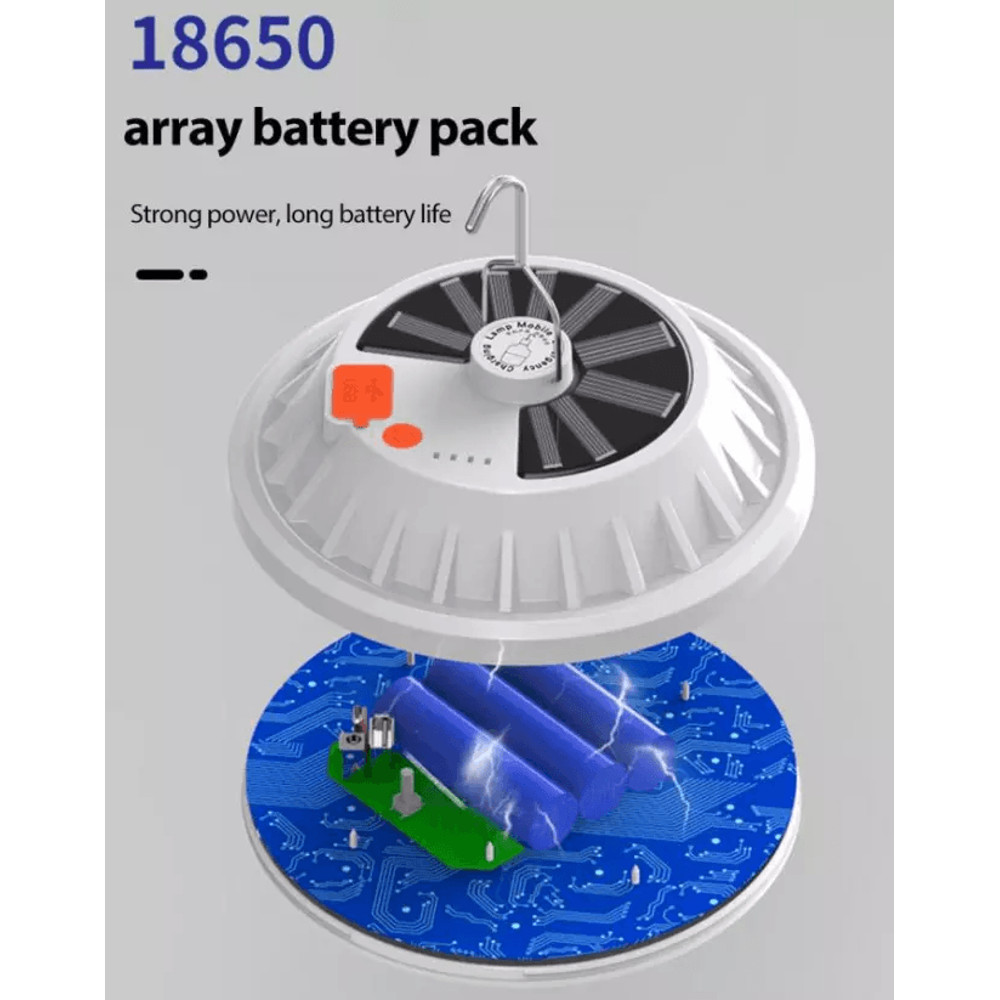 Rechargeable LED Outdoor Camping Tent Light USB  Solar Powered Lantern Lamp For Hiking Emergency An 5