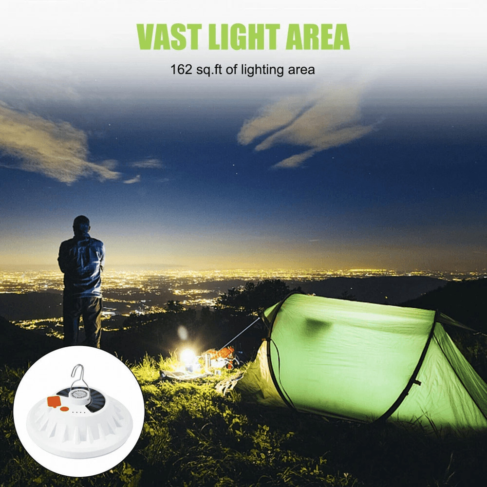 Rechargeable LED Outdoor Camping Tent Light USB  Solar Powered Lantern Lamp For Hiking Emergency An 4